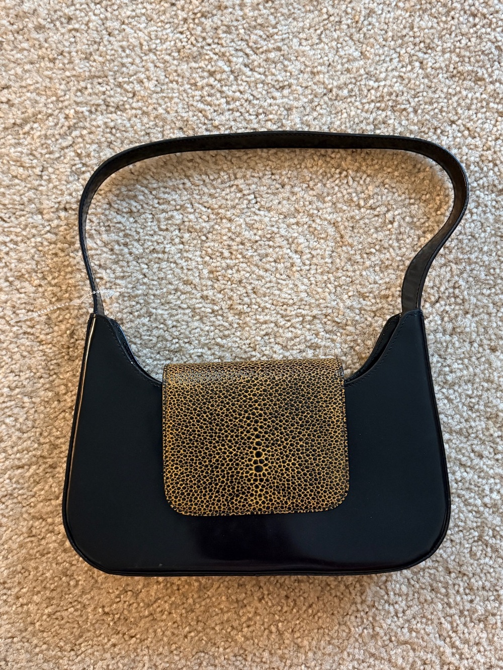 Lancel Shoulder Bag with Textured Flap